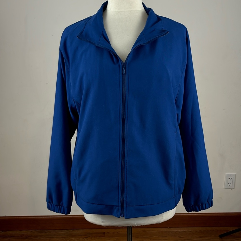 Norm Thompson royal blue lined bomber style jacket. Women’s size 1X